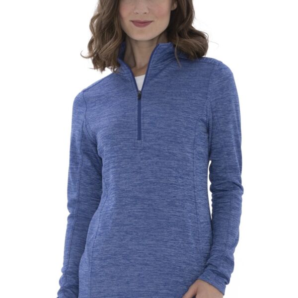 DYNAMIC HEATHER FLEECE 1/2 ZIP LADIES' SWEATSHIRT Thumbnail